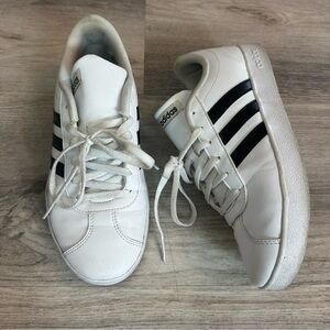 Adidas White and Black Classic Sneakers Youth size 6